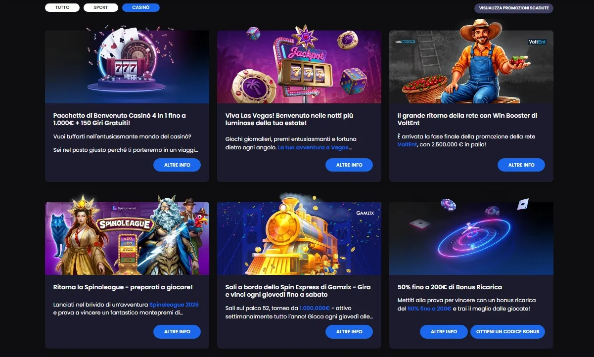 Promozioni, ricariche e programma VIP di Pribet Casino per l'Italia